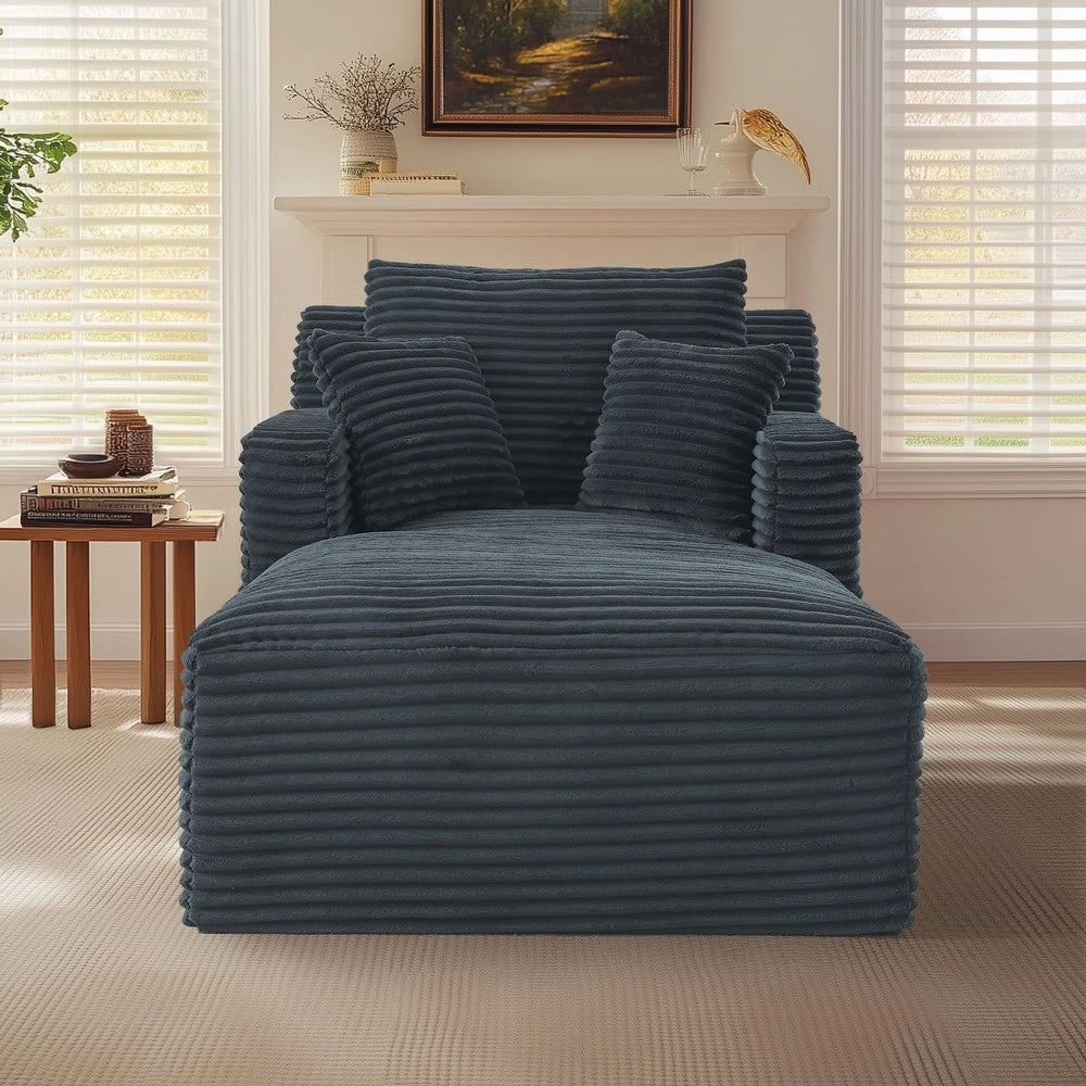Divano Chaise Longue Letto ¨C Minimal ¨C Velluto grigio, 3 posti, reclinabile relax