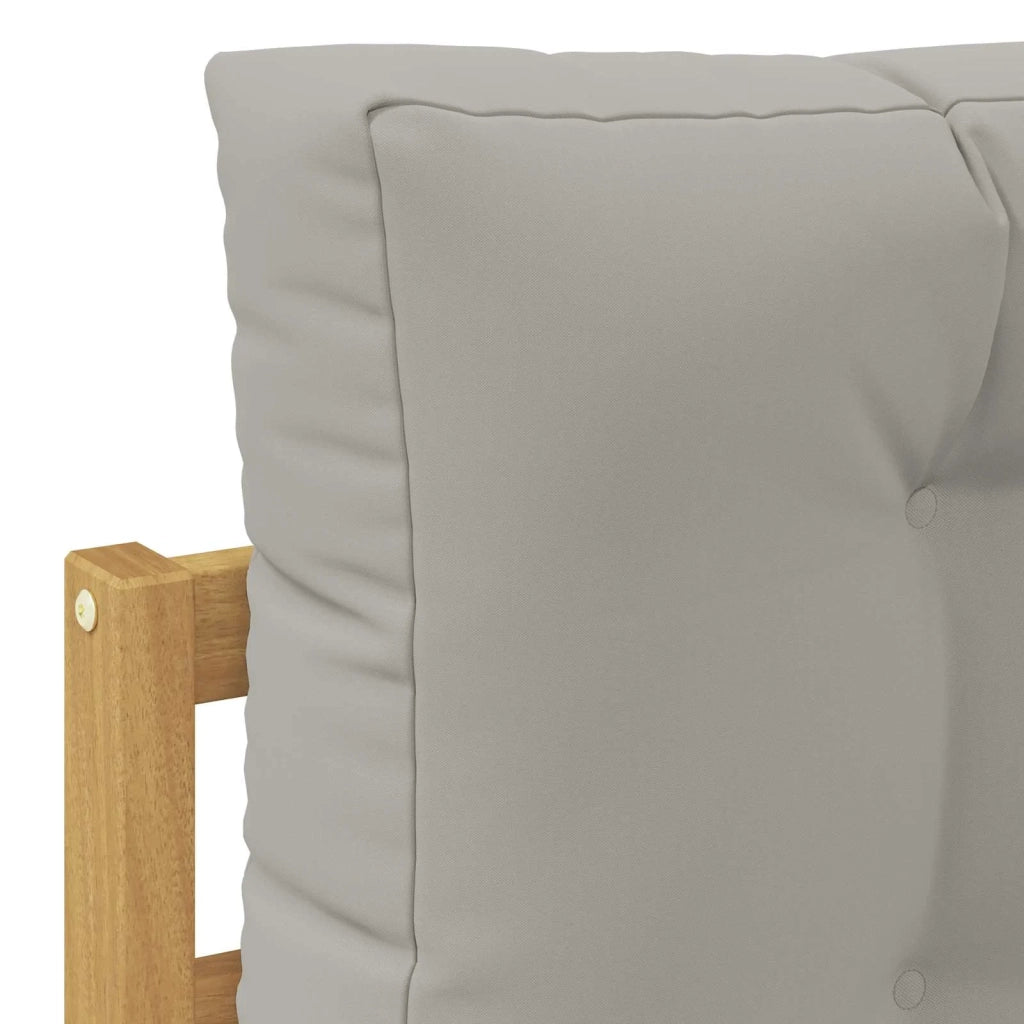 Set di divani da esterno 6 pz Bianco e Grigio Chiaro Poliestere 3386580