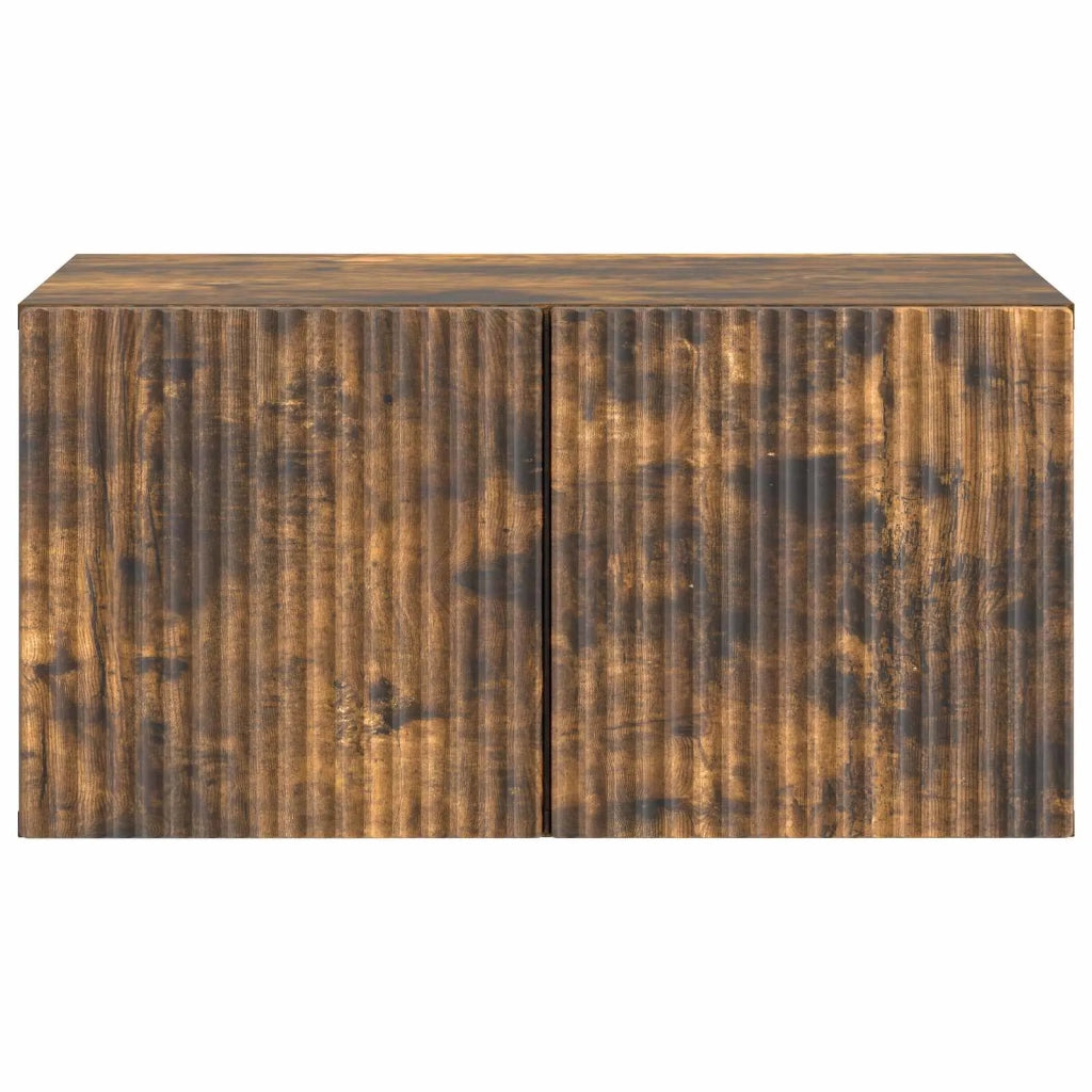 Mobile Porta TV da Muro-Credenza per TV sospesa Rovere Fumo 59,5 x 41 x 30 cm 473260