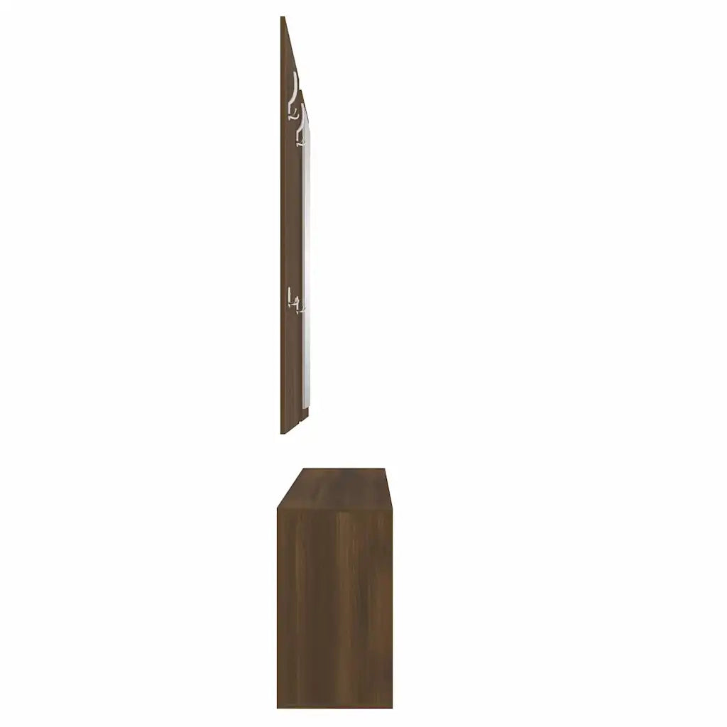 Ensemble d'armoires à chaussures 3-en-1 Chêne marron