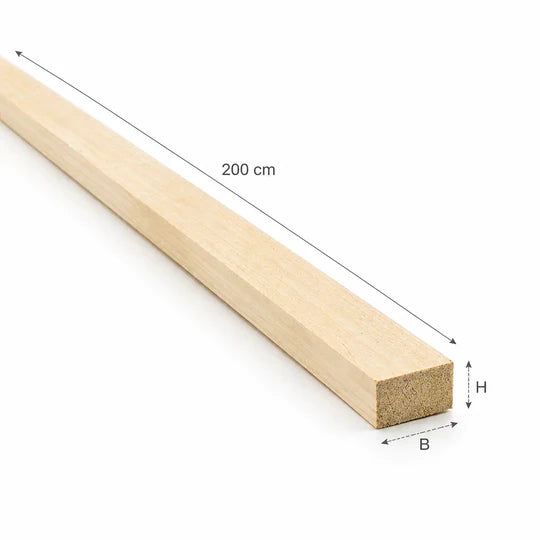 listelli grezzi abete  15 x 50 x 2000 mm 5 pz.