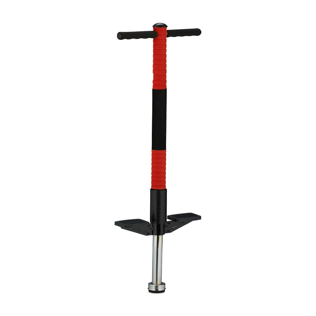 Bastone saltarello per bambini da esterno fino a 35 kg ergonomico imbottito finitura robusta 95 x 24 x 6 cm in acciaio inox nero 13_0016503