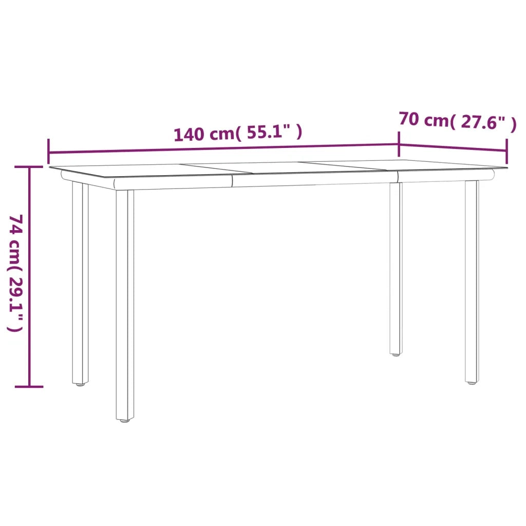 Set da Pranzo Giardino 5pz | Set Salotto da Giardino Nero e Grigio con Cuscini Polyrattan