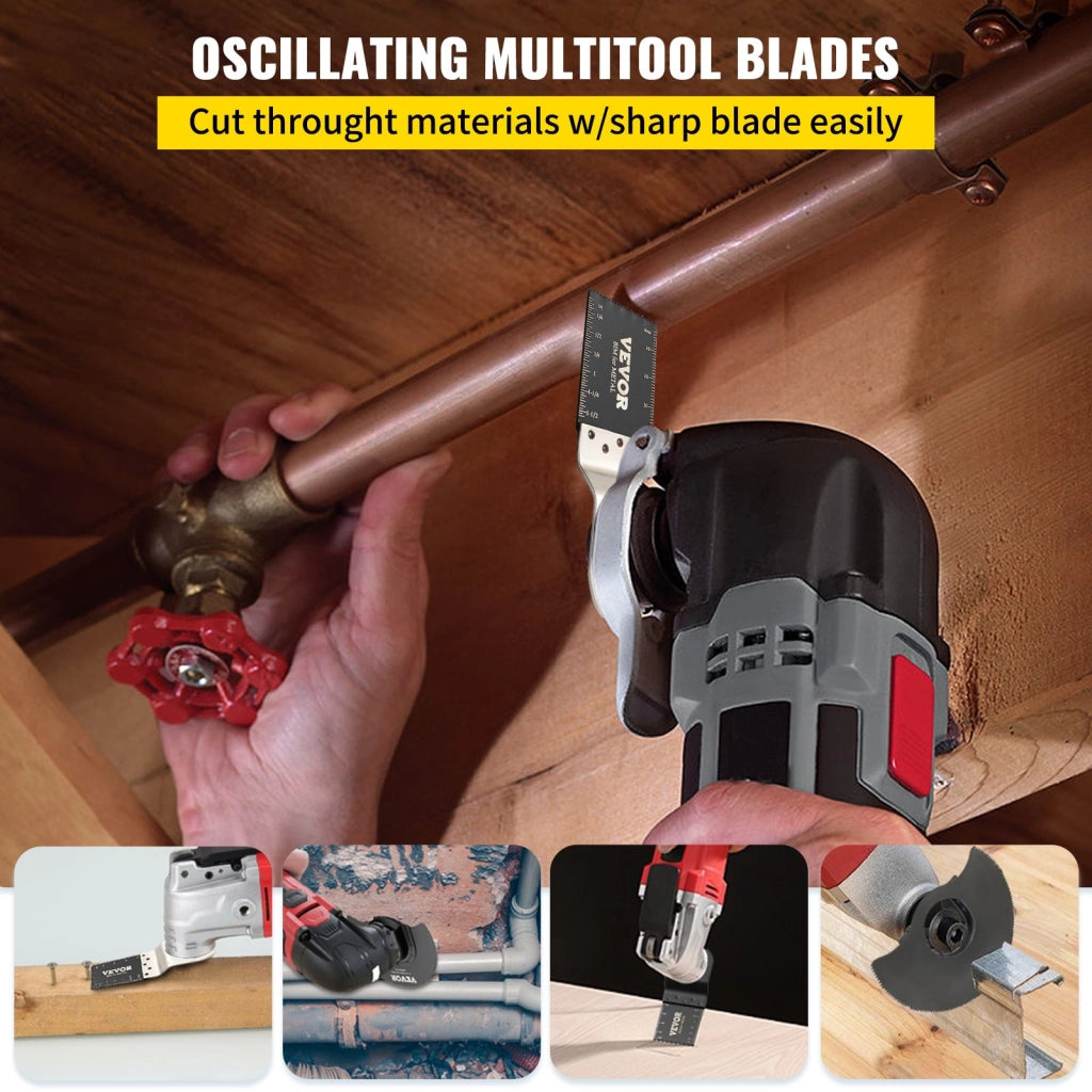 Set 50 Pezzi Accessori per Utensile Multifunzione in Acciaio HCS e Inox per Taglio Legno Plastica Metallo Morbido Fai da Te Robusto