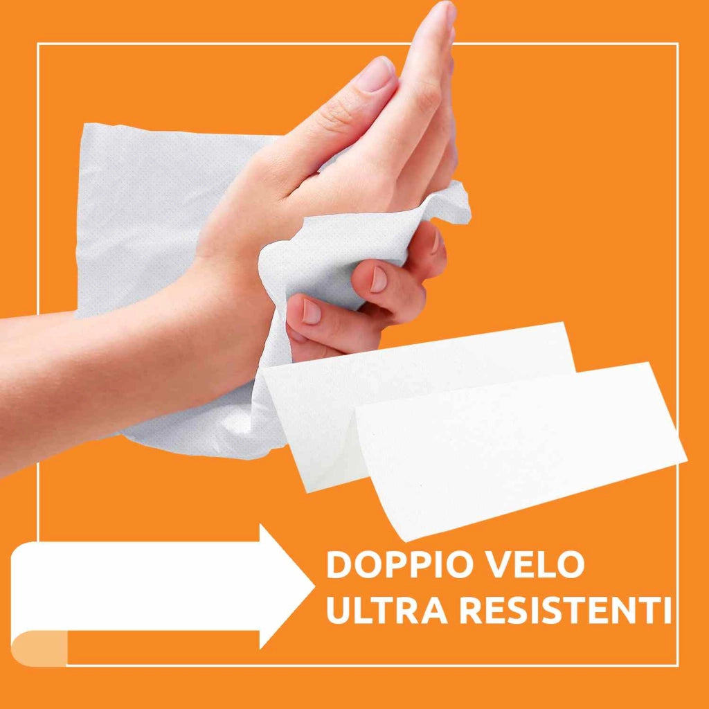 1800 Asciugamani Carta a Z AkitaINK 12 Confezioni