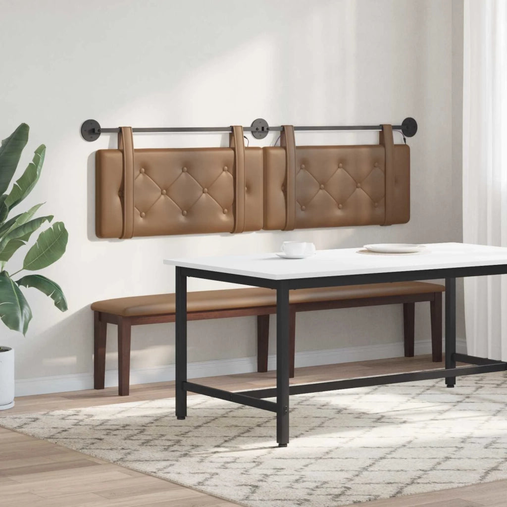 Testiera | Testata sospesa Con luce LED Cappuccino Similpelle