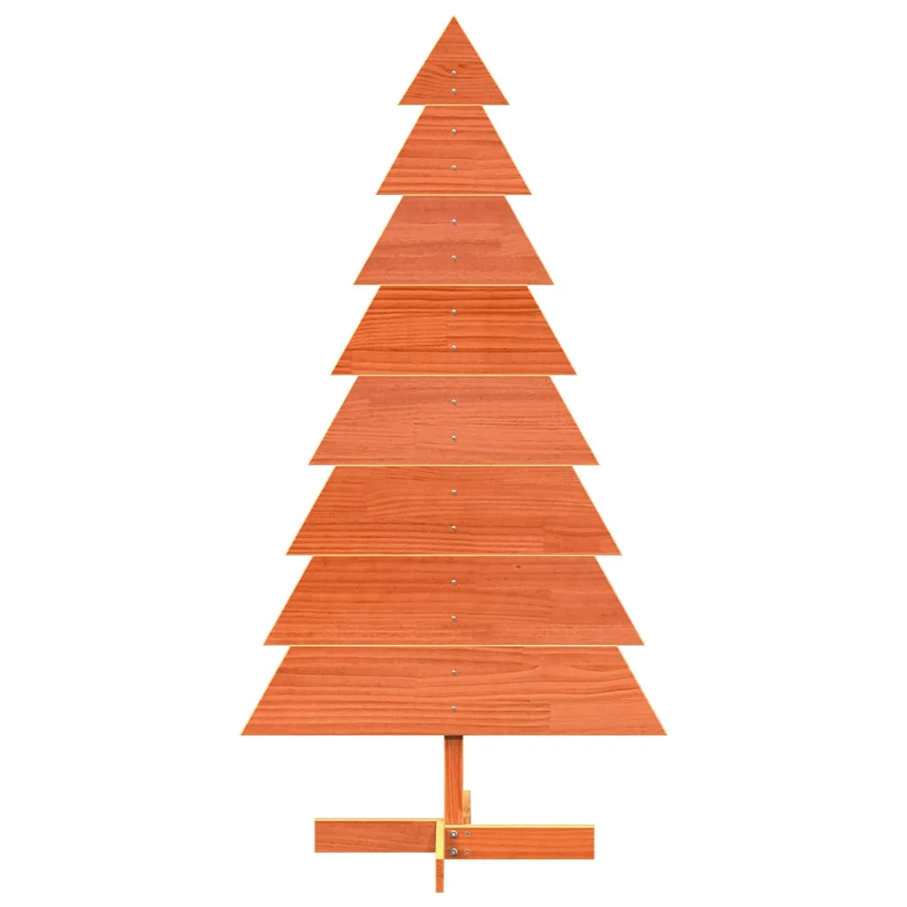 Albero di Natale | Decorazioni natalizie Marrone Cera 150 cm in Legno Massello di Pino