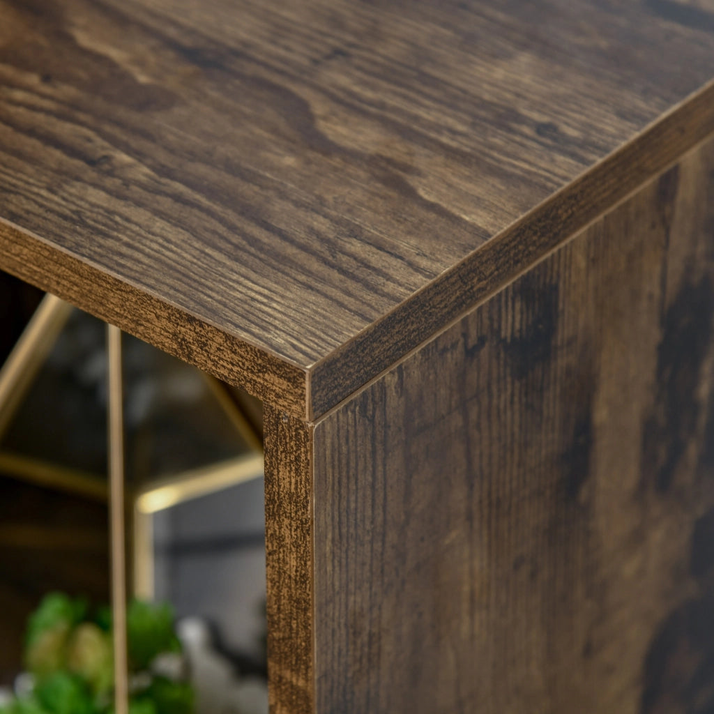 Libreria a 3 Livelli con 6 Cubi ¨C Xylo ¨C Legno Marrone Rustico 65,5x30x97,5 cm