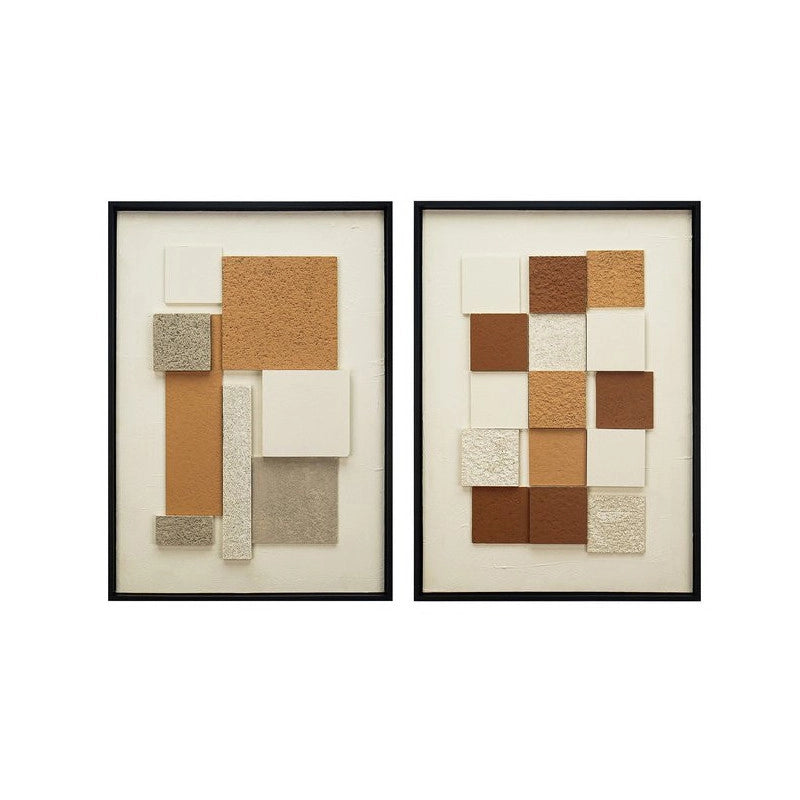 Set di 6 Stampe Su Canvas Square 3d 50x70 Cm 2 Assortimenti