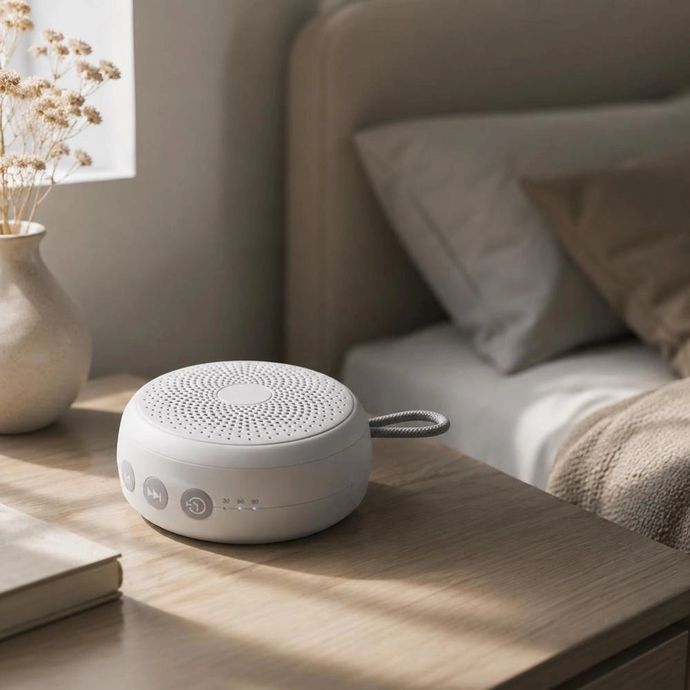 Sleep Aid, White Noise Machine, 20 Music Tracks, 4-in-1 Sound Machine With White Noise, Automatic Shut-off Timer, Gentle Ring Light, Memory Function & Child Lock, Noise Generator