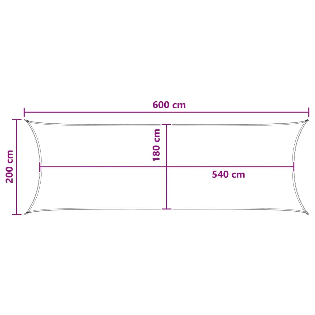 Telo Ombra Terracotta 2 x 6 m HDPE 42032700