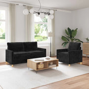 Set di divani 2 pcs Nero Poliestere 3417092