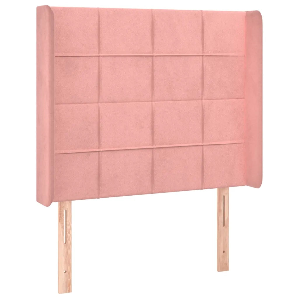 Testiera | Testata a LED rosa 103x16x118/128 cm in Velluto