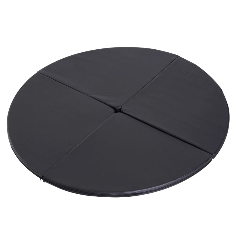 TAPPETO per Pole Dance pieghevole Ø 150 cm, plastica nera