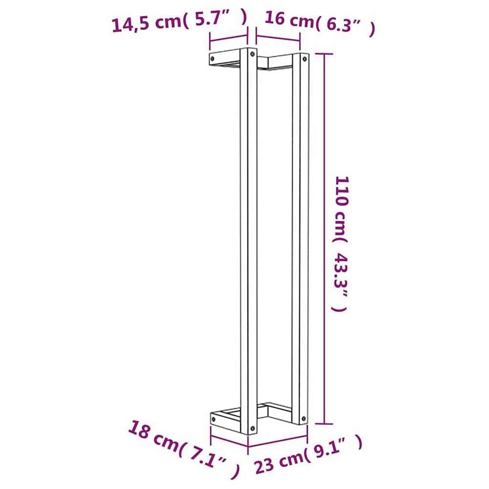 Towel Holder 23x18x110 Cm Solid Pine Wood