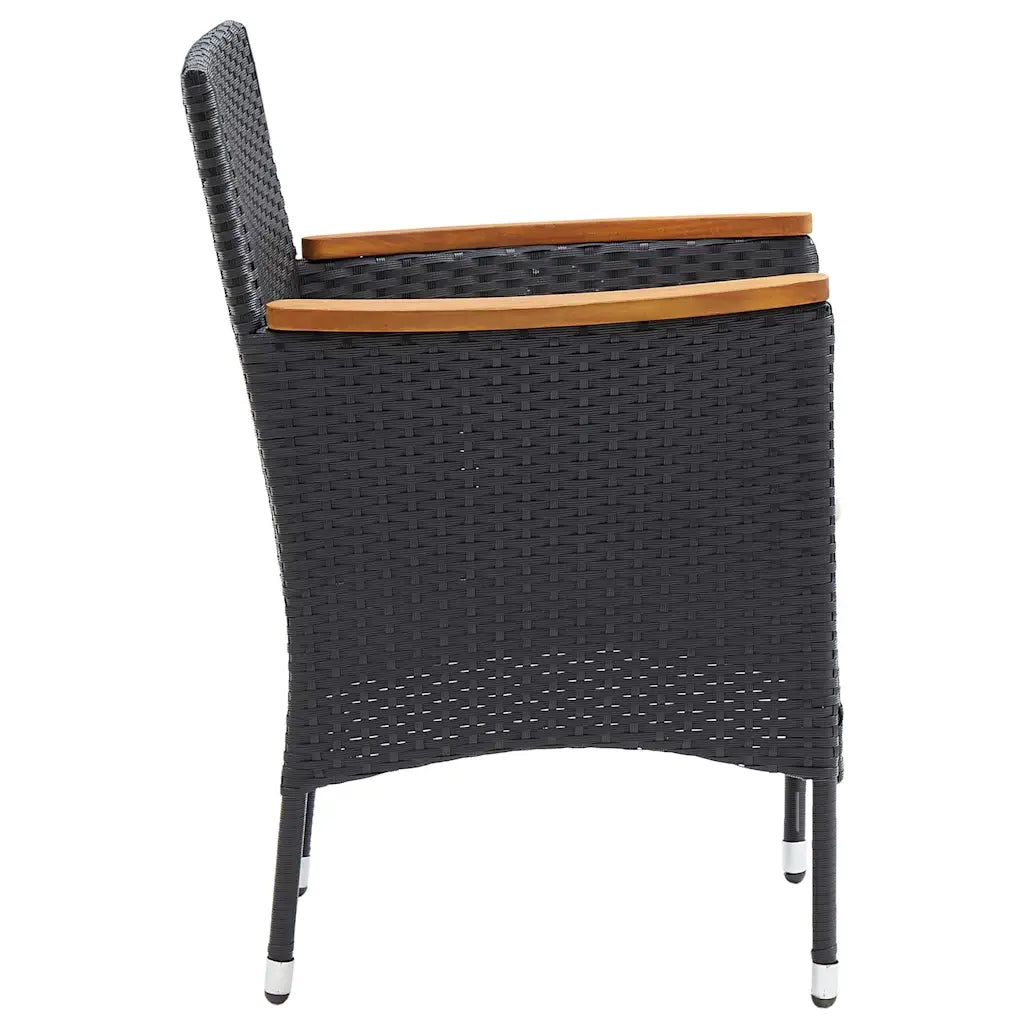 Set Mobili da Pranzo per Giardino 5 pz Nero 3068739