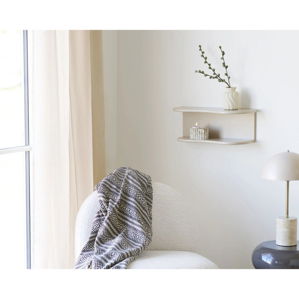Mensola Botta, Beige, MDF, 17,5x44x18 cm