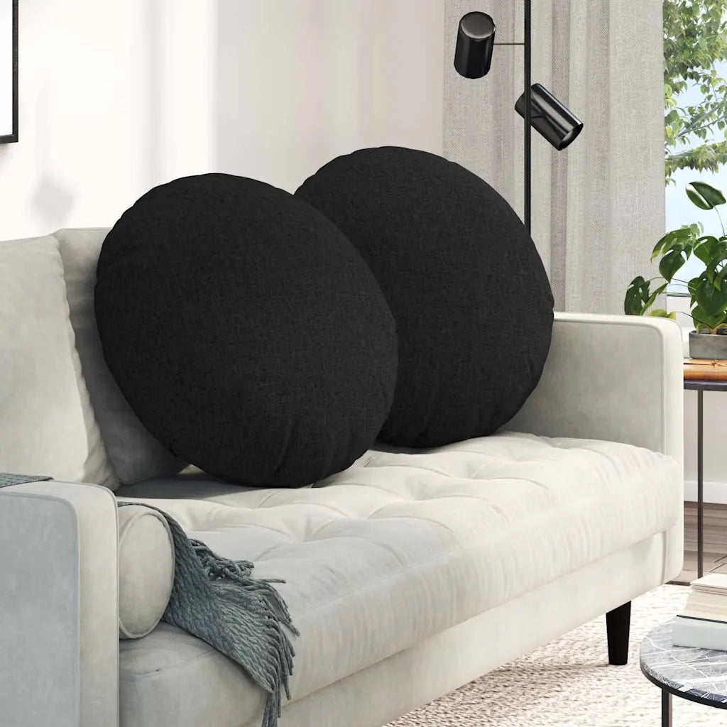 Cuscini per Seduta 2 pz | Cuscini per sedie Nero ?80 x 29 cm Tessuto