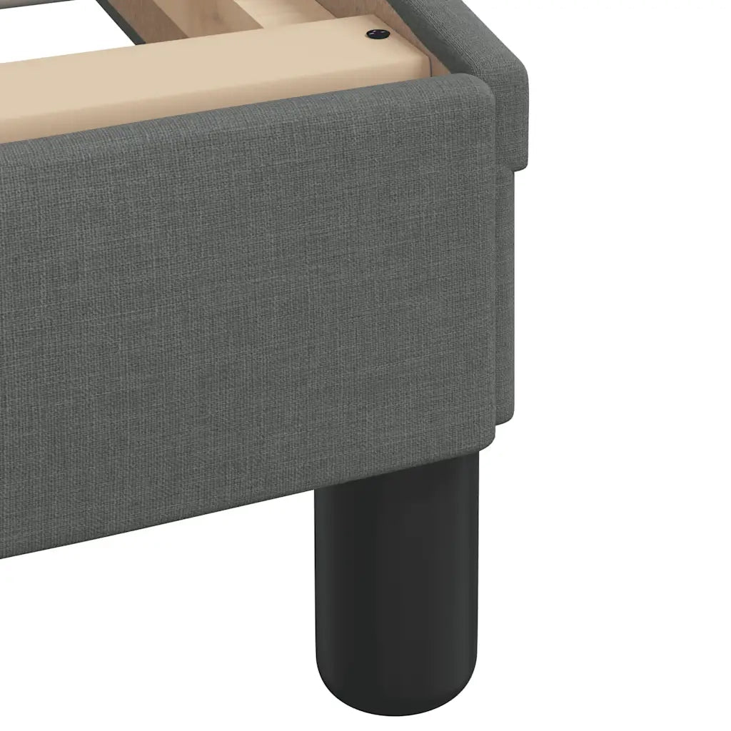 Giroletto-Struttura Letto Dover Grigio Scuro 80x200 cm Tessuto