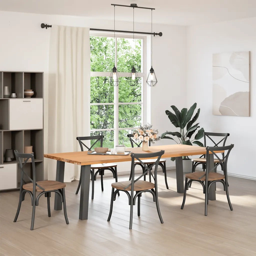 Pieds de table console 4 pièces Anthracite 72 cm Acier