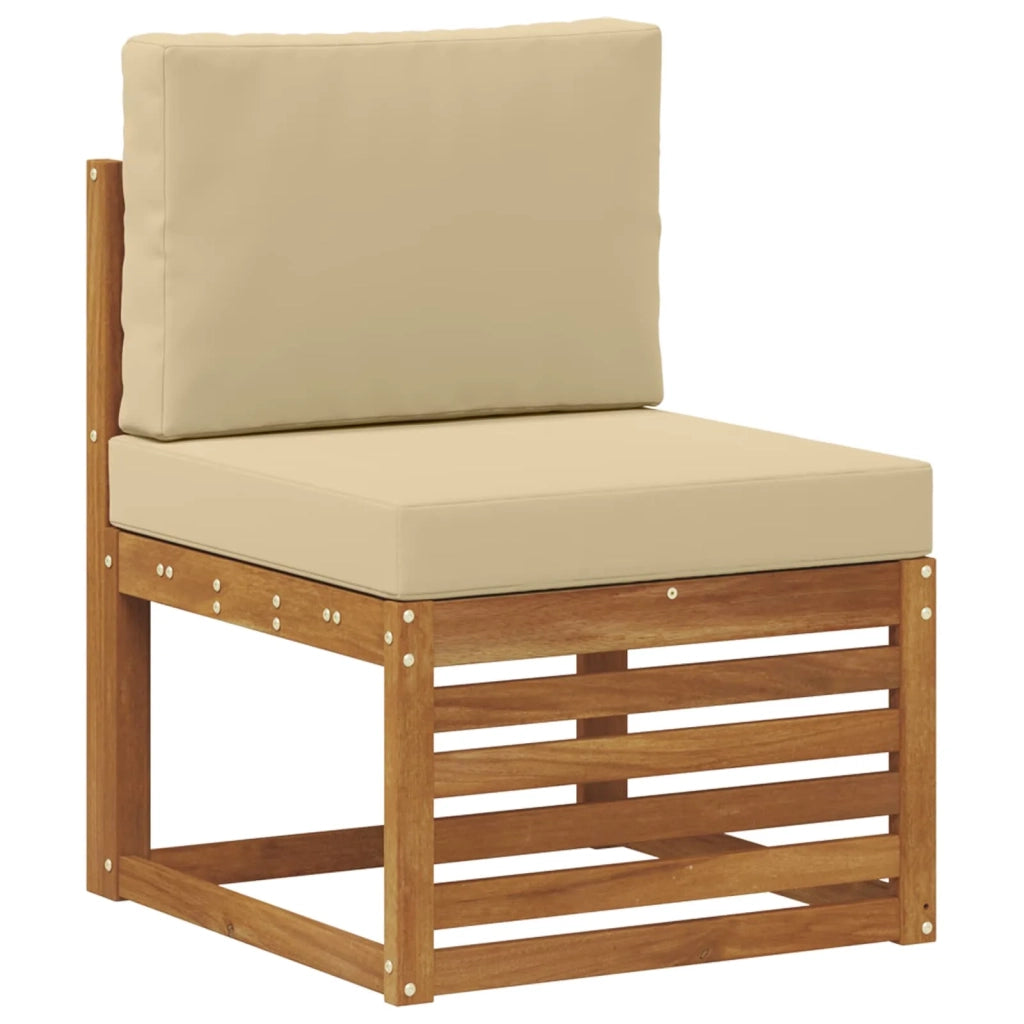 Set di divani da esterno 9 pz Naturale e Beige 3375313
