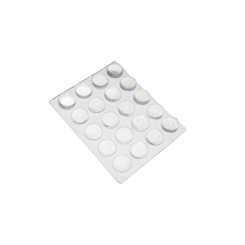 Paracolpi adesivi tondi trasparenti Ø 13 mm. - spessore 7,5 mm. - 20 pz.