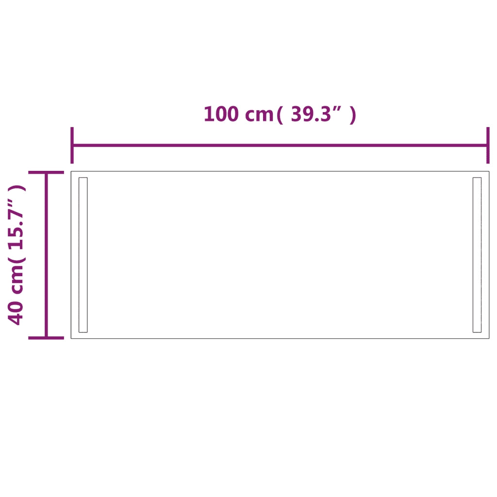 Specchio da Bagno con Luci LED 40x100 cm 3154070