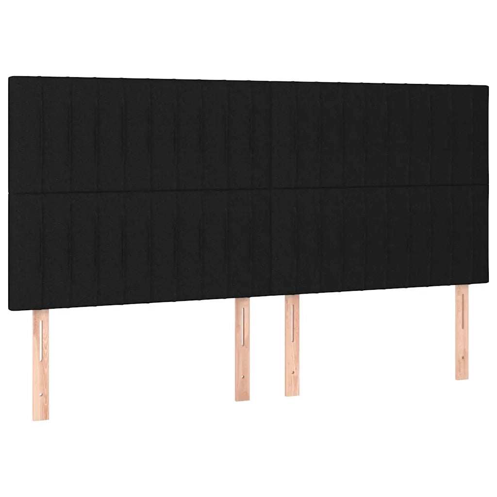 Letto matrimoniale | Letto per adulti | Giroletto senza Materasso Nero 200x200 cm in Tessuto