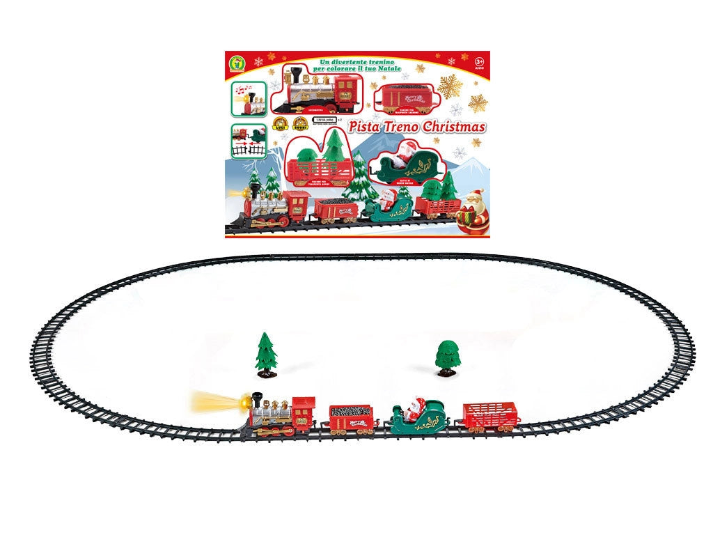 Trenino Natalizio Base per Albero di Natale con Suoni e Luci 400 cm
