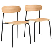 Oviala - Set di 2 sedie in legno nero