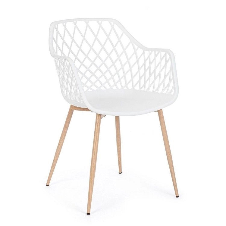 Sedia optik bianco 58x54x44-85.5h cm