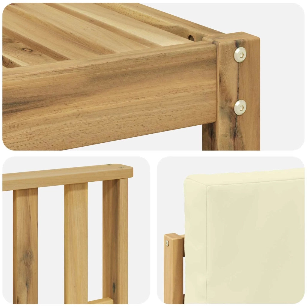 Set di divani da esterno 7 pz Bianco e Crema 3387309