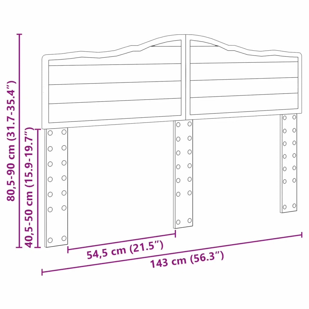 Testiera | Testata Grigio Sonoma Legno multistrato