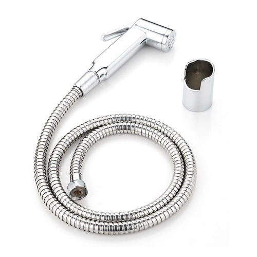 KIT DOCCETTA SHUT-OFF CON SUPPORTO A MURO E FLESSIBILE- Cromo- DH- pezzi 1