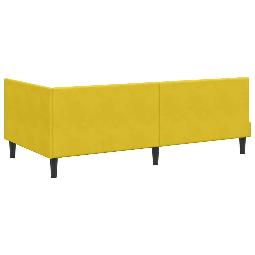 Struttura Letto Angolare con Materasso 2 pcs Giallo Velluto 3393894