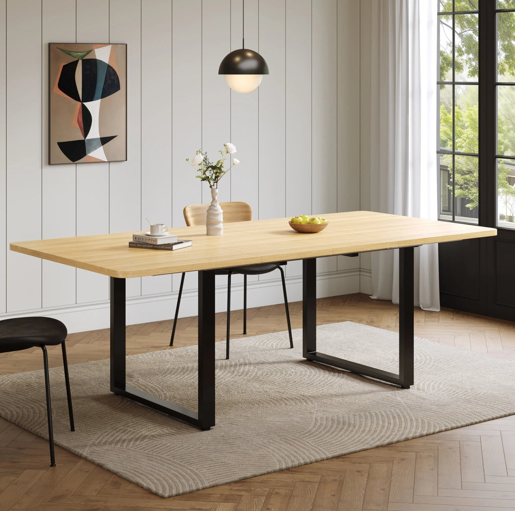 Tavolo da pranzo allungabile in MDF rovere 140-220 cm