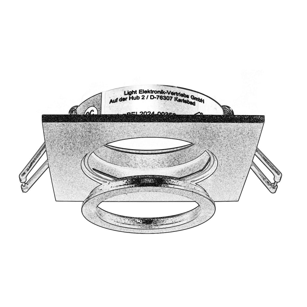 Faretto ad incasso portafaretto cromato lucido quadrato foro 70mm moderno orientabile supporto lampade GU10 GU5.3 CROMATO