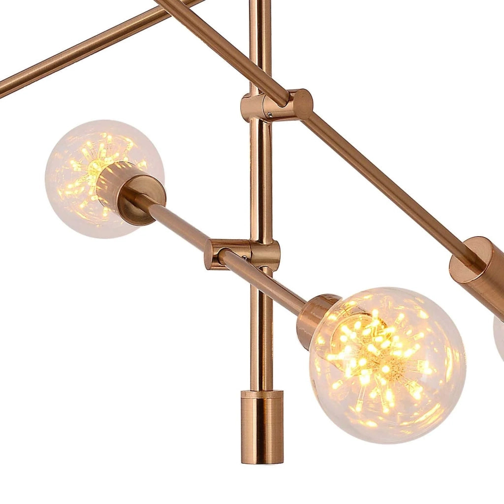 LÚZETE - LÁMPARA DE TECHO JUPITER 6 LUCES ORO