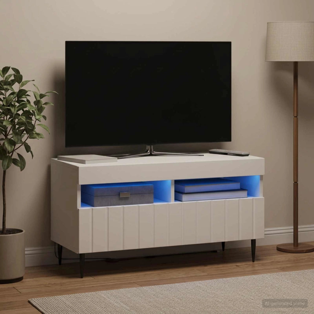 Mobile TV LED ZWOLLE 81 x 35 x 43 cm Bianco 896555