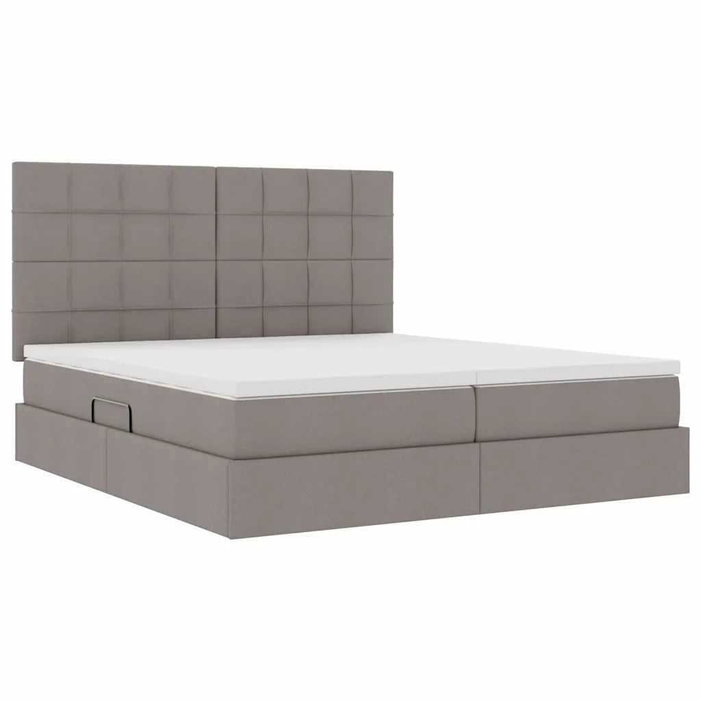 Letto con luci a strisce a LED Talpa 180 x 200 cm Tessuto