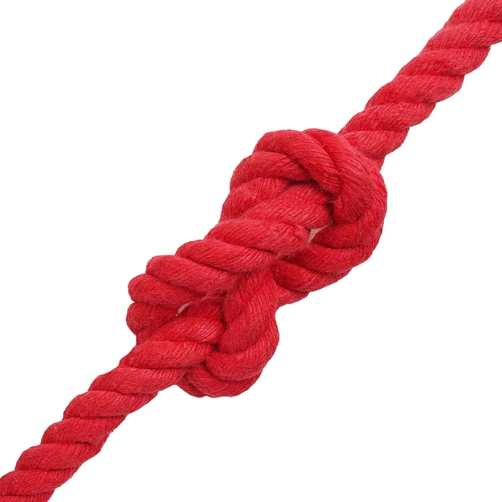 Corda di Cotone 12 mm 50 m Rosso 100% Cotone 42011912
