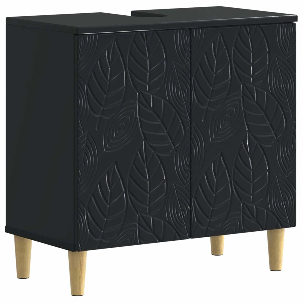 Set di armadietti da bagno in 3 pezzi DELFT Nero 3418027