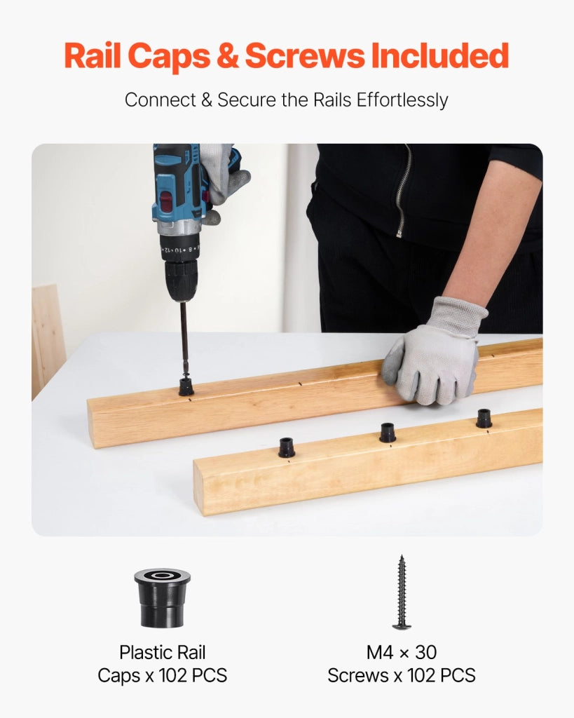 Per scale, patio, portico e recinzione: 51 balaustre in alluminio nero opaco Ø19 x 813 mm, ringhiera tonda antiruggine con tappi e viti, per bricolage