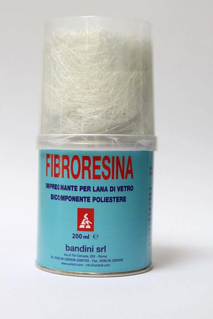 Fibroresina in Mini Kit Lana Vetro e Bicchierino 200 ml 2 Pezzi