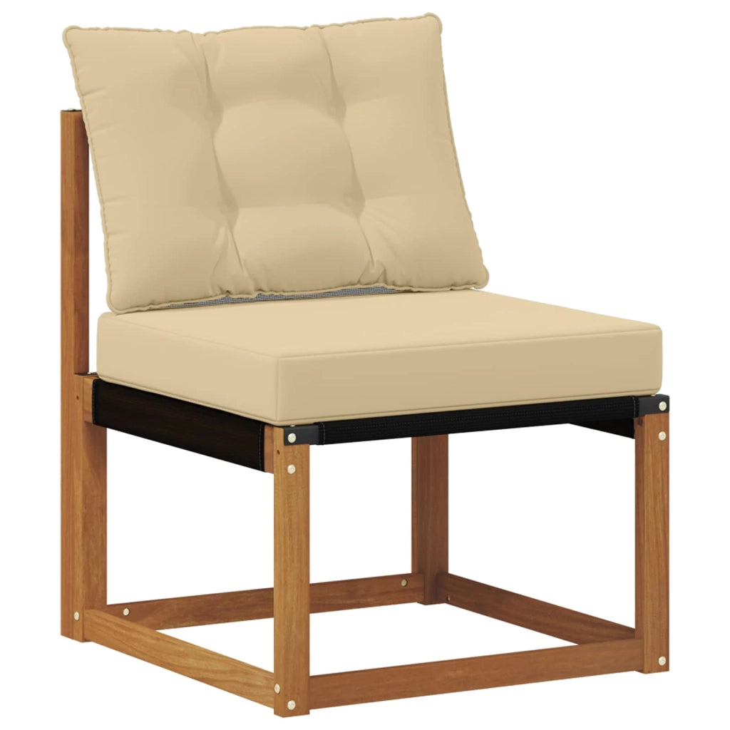 Set di divani da esterno con cuscino 7 pcs Naturale e Beige 3368864