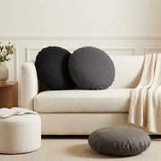 Cuscino con cuscino HEERLEN 2 pz Nero Tessuto 929309