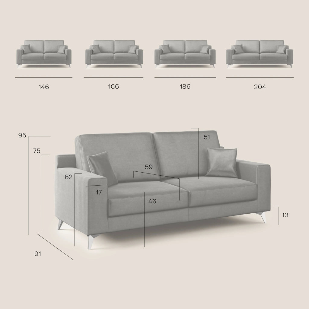 Michael Divano in tessuto impermeabile antimacchia T03 186 cm grigio chiaro