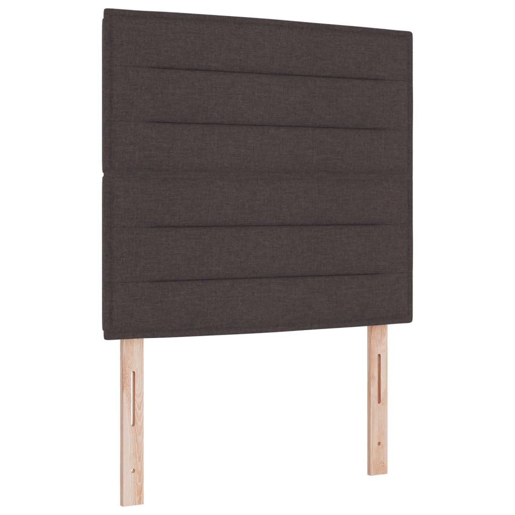 Letto Box Spring LED con Materasso Marrone Scuro 90 x 190 cm 3455744