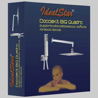 SET DOCCIA CROMO QUADRO  200x200     CARDINALE