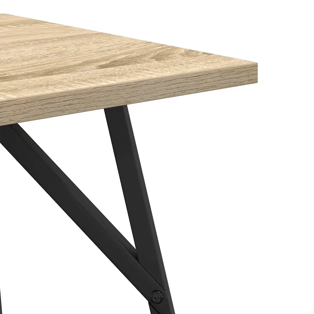 Set tavolini 2 pz | Tavolo laterale Rovere Sonoma e Nero
